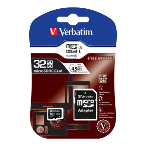 MICRO SD CARD 32GB HC CLASSE 10 FINO A 45MB/S COD. 44083