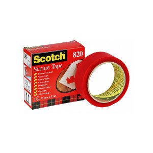 NASTRO ANTIEFFRAZIONE ROSSO SCOTCH 820-3533-S 35MMX33MT 3M COD. 51379.