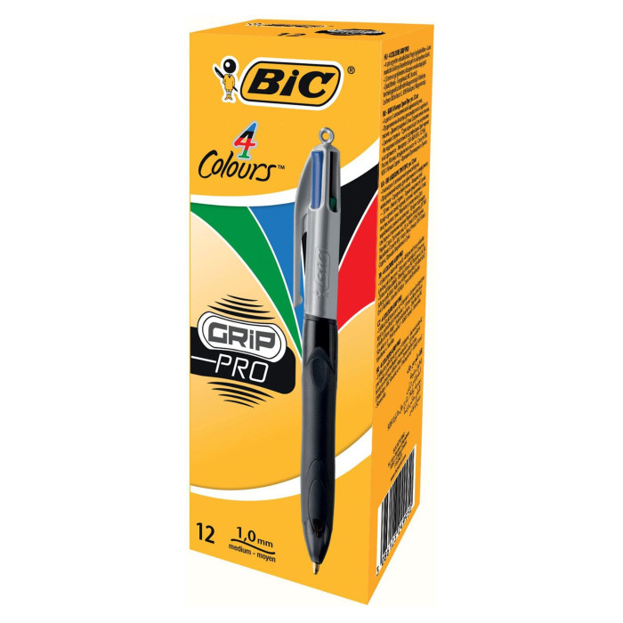 PENNA BIC 4 COL.GRIP PRO - CF. DA 12