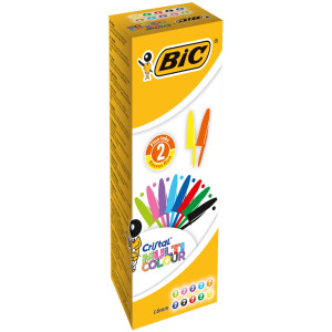SCATOLA 20 PENNA SFERA CRISTALÂ® MULTICOLOR 1,6MM INK ASS. BICÂ® COD. 926381