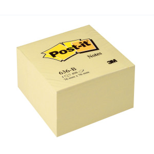 BLOCCO CUBO 450FG POST-IT  GIALLO CANARY 76X76MM 636-B COD. 7100172238