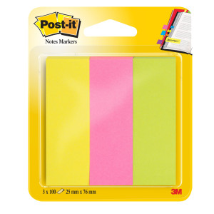 SEGNAPAGINA POST-IT  671-3 (300FG) 3COLORI INDEX 25X76MM IN CARTA COD. 7100172769