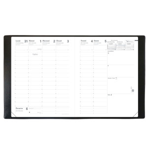 AGENDA SETTIMANALE PRESIDENTE 21X27CM IMPALA NERO 2022 QUO VADIS COD. 016111Q