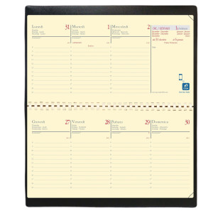 AGENDA PLANING PLANITAL C/SPIRALE 8,8X17CM IMPALA NERO 2022 QUO VADIS COD. 422088Q