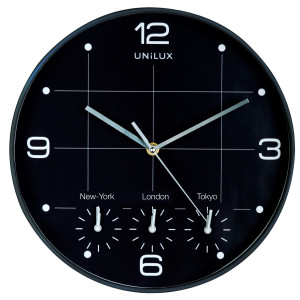 OROLOGIO DA PARETE D30,5CM CON 4 FUSI ON TIME UNILUX COD. 400094567