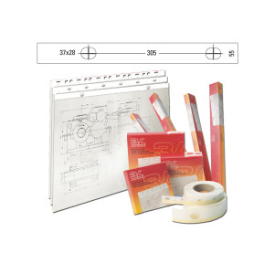 BANDA APPENDIDISEGNI 3L PVC BIANCO OPACO 55MM X 50MT (S885504) COD. S885504