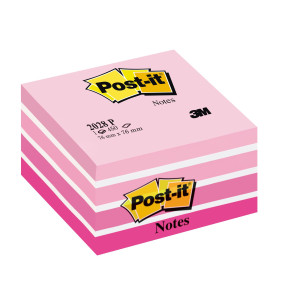 BLOCCO CUBO 450FOGLIETTI POST-IT 76X76MM 2028-P PASTELLO ROSA COD. 7100172384