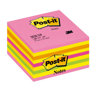 BLOCCO CUBO 450FOGLIETTI POST-IT 76X76MM 2028-NP NEON ROSA COD. 7100200378