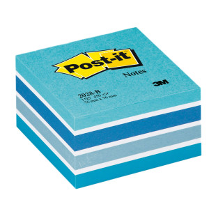 BLOCCO CUBO 450FOGLIETTI POST-IT 76X76MM 2028-B PASTELLO BLU COD. 7100172385