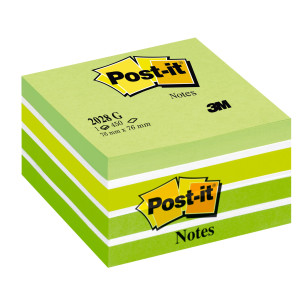 BLOCCO CUBO 450FOGLIETTI POST-IT 76X76MM 2028-G PASTELLO VERDE COD. 7100200375