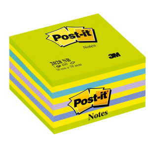 BLOCCO CUBO 450FOGLIETTI POST-IT 76X76MM 2028-NB NEON BLU/VERDE COD. 7100172387