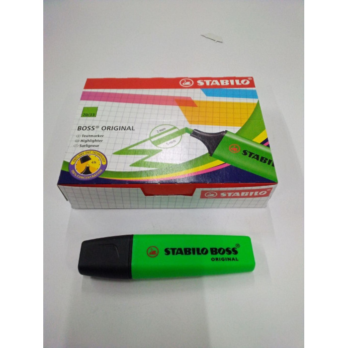 EVIDENZIATORE STABILO BOSS VERDE 70/33 COD. 70/33 CONFEZIONE DA 10