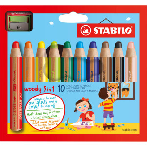 STABILO WOODY COLORI ASSOR. 880/10-2 - CF. DA 10