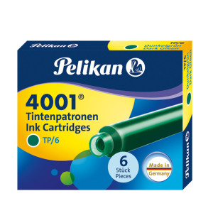 PELIKAN CARTUCCE TP/6 VERDE SCURO 6PZ 6 PZ. 4001 COD. 300087 TP/6