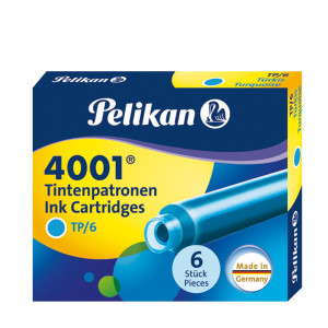 PELIKAN CARTUCCE TP/6 TURCHESE 6PZ 4001 COD. 301705