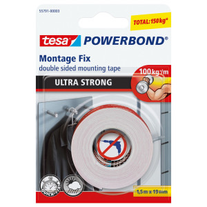 NASTRO BIADESIVO 19MMX1,5MT POWERBOND ULTRA STRONG TESA COD. 55791-00002-01