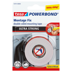 NASTRO BIADESIVO 19MMX1,5MT POWERBOND ULTRA STRONG TESA COD. 55791-00002-01