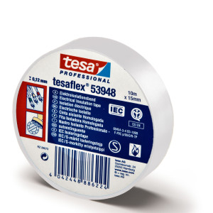 NASTRO ISOLANTE 10MTX15MM BIANCO PROFESSIONALE COD. 53988-00060-00