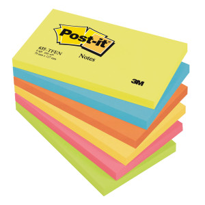 BLOCCO 100FOGLIETTI POST-IT  76X127MM 655-TFEN ENERGY 72GR ASSORTITO COD. 7100172314