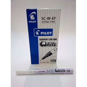 MARCATORE SUPER COLOR PUNTA EXTRA FINE VERNICE WHITE PILOT COD. 002725