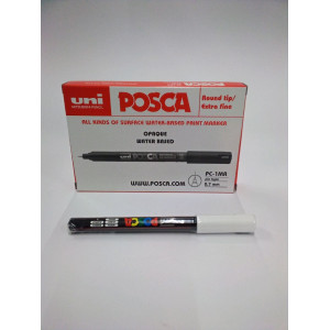 MARCATORE UNI POSCA PEN PC1M P.EXTRA FINE 0,7MM BIANCO UNI MITSUBISHI COD. M PC1MR BI