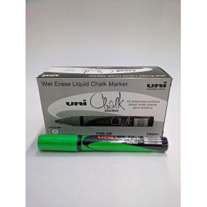 MARCATORE A GESSO LIQUIDO UNI CHALK P.TONDA VERDE FLUO UNI MITSUBISHI COD. M PWE5M VF