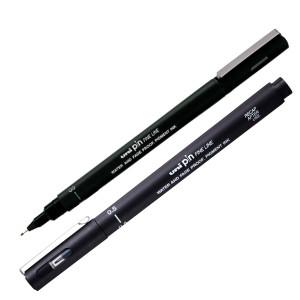 PIN FINELINER NERO PUNTA 0.5MM UNI MITSUBISHI COD. M PIN105 N CONFEZIONE DA 12