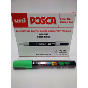 MARCATORE UNI POSCA PC5M P.MEDIA 1,8-2,5MM VERDE CHIARO UNI MITSUBISHI COD. M PC5M VC