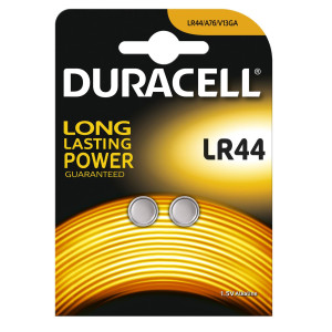 BLISTER 2 PILE ALCALINE DURACELL 1,5V 150MAH (LR44) COD. LR44/2