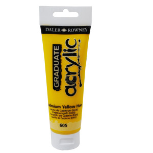 COLORE ACRILICO FINE GRADUATE TUBO 120ML GIALLO CADMIO IMIT. DALER ROWNEY COD. D123120605