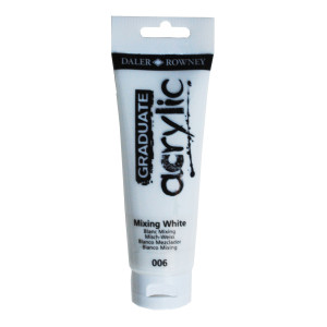 COLORE ACRILICO FINE GRADUATE TUBO 120 ML BIANCO MISCELA DALER ROWNEY COD. D123120006