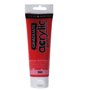 COLORE ACRILICO FINE GRADUATE TUBO 120ML ROSSO CADMIO SCURO IMIT. DALER ROWNEY COD. D123120504