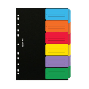 SEPARATORE A4 DOX A 6 TASTI NEUTRI COLORATI COD. D26606