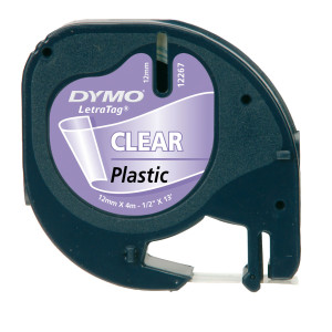 NASTRO IN PLASTICA DYMO LETRATAG 12MMX4M TRASPARENTE 122670 COD. S0721530