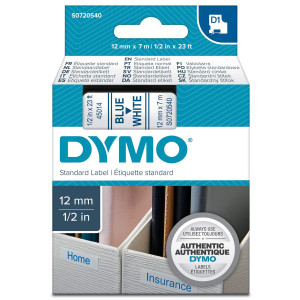 NASTRO DYMO TIPO D1 (12MMX7M) BLU/BIANCO 450140 COD. S0720540