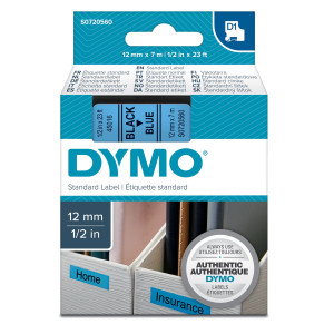 NASTRO DYMO TIPO D1 (12MMX7M) NERO/BLU 450160 COD. S0720560