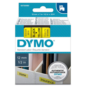 NASTRO DYMO TIPO D1 (12MMX7M) NERO/GIALLO 450180 COD. S0720580