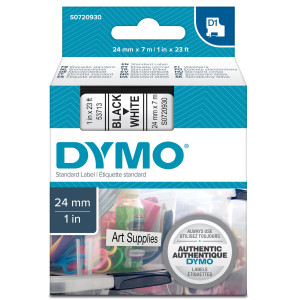 NASTRO DYMO TIPO D1 (24MMX7MT) NERO/BIANCO 537130 COD. S0720930