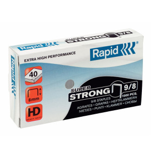 SCATOLA 5000 PUNTI SUPER STRONG RAPID 9/8 ALTI SPESSORI COD. 24871000