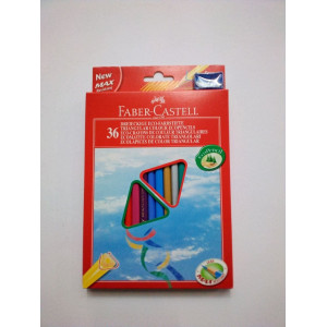 ASTUCCIO 36 PASTELLI COLORATI TRIANGOLARI ECO + TEMPERINO FABER CASTELL COD. 120536