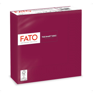 50 TOVAGLIOLI CARTA 33X33CM 2 VELI BORDEAUX FATO COD. 82621800