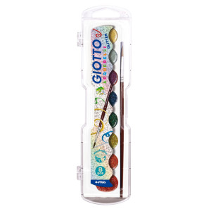 COLORI ACQUERELLI GLITTER IN 8 COLORI GIOTTO COD. 331200