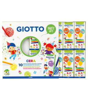 SET 10 ASTUCCI DA 4 PASTELLI A CERA PARTY GIFTS GIOTTO COD. 311000