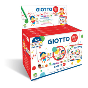 SET 12 ASTUCCI DA 6 PENNARELLI TURBO COLOR PARTY GIFTS GIOTTO COD. 314000