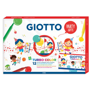 SET 12 ASTUCCI DA 6 PENNARELLI TURBO COLOR PARTY GIFTS GIOTTO COD. 314000