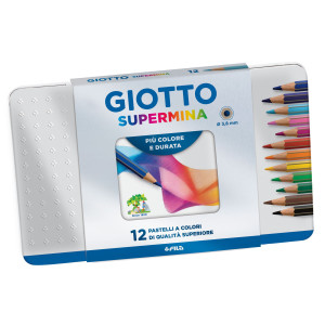ASTUCCIO METALLO 12 PASTELLI SUPERMINA GIOTTO COD. 236700