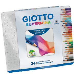 ASTUCCIO METALLO 24 PASTELLI SUPERMINA GIOTTO COD. 236800