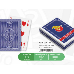 MAZZI CARTE POKER S.SIRO BLU 54 PZ.