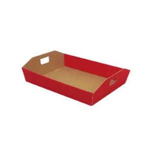 CESTA PICCOLA CON MANIGLIA KRAFT ROSSA 31X24,5X6 - 1510W/CRO