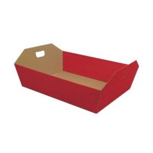 CESTA GRANDE CON MANIGLIA KRAFT ROSSA 43x32x12 - 1710W/CRO